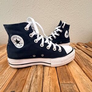 Converse Chuck Taylor All Star Lift High Top Black Platform Sneakers 560845F 6W